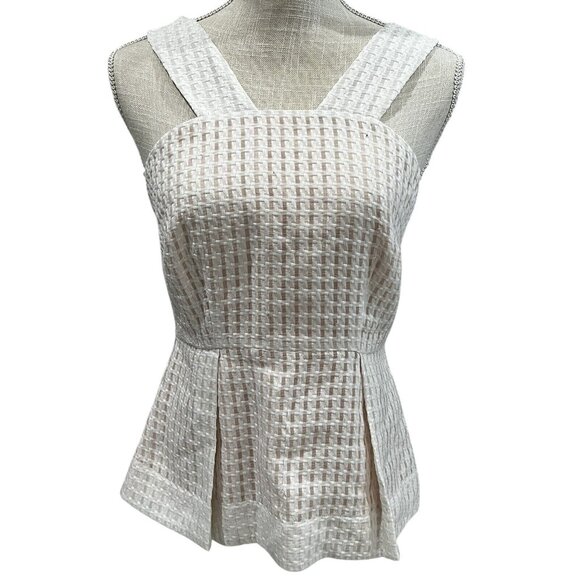 Maeve Tops - Maeve Womens Woven White Sleeveless Top With Straps Size 6